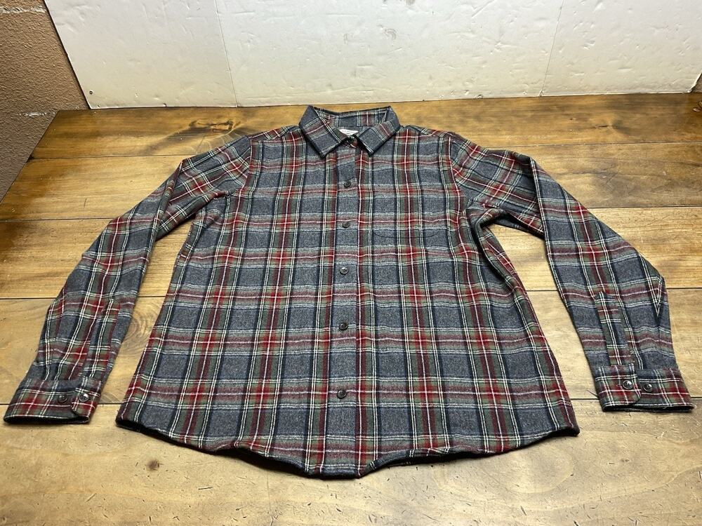 LL Bean Scotch Plaid Flannel Shirt Mens Small Relaxed Fit Button Down Cotton NWT